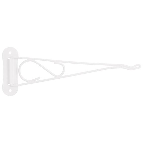 Landscapers Select GB0213L Swivel Plant Bracket, 10-3/8 L, Steel, White, Wall Mount Mounting