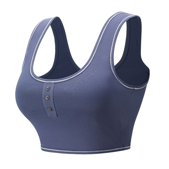 qolati Women’s Longline Sports Bra Wirefree Padded Support Yoga Bras Gym Running Workout Tank Tops