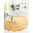 thumbnail image 1 of Unique Loom 3151623 5 x 8 ft. Geometric Trellis Frieze Oval Rug, Yellow, 1 of 10