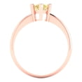 thumbnail image 4 of 1.5 ctw Solitaire Anniversary Ring for Women | Pear Cut Natural Citrine | Hyperallergenic Solid 18K Rose Gold, 4 of 5