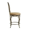 thumbnail image 6 of Linon Baila Big & Tall 24" High Back Indoor Round Metal Counter Stool with Swivel, Bronze/Beige Microfiber, 6 of 11