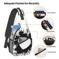 thumbnail image 4 of ZICANCN Crossbody Sling Bags for Women Men,Heart Blot Ink Design Casual Shoulder Backpacks for Hiking Daypacks, 4 of 9