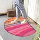 thumbnail image 5 of Uuiauoio Half Circle Bath Mat Non-Slip, Bathroom Rugs, Rubber Backing Absorbent Quick Dry Machine Washable Carpet for Bathroom Floor, Bedroom Home Decor 16" x 24", 5 of 6