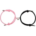 thumbnail image 1 of JM Pulsera magnética para parejas (amor negro y rosa), pulsera de relación de pareja como regalo de pareja para novio o novia, esposa y su amante, 2 pulseras de pareja a juego con colgantes de amor JM JM, 1 of 5