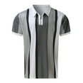thumbnail image 3 of zuwimk Polo Shirts For Men,Men's Short Sleeve Zipper Casual Slim Fit Printed Golf Polo Shirt Tops, 3 of 5