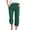 Army Green, variant on HAiming Womens Capris Pants High Waist Drawstring Comfy Casual Pant Lightweight Loose Trousers Button Trim with Pocket