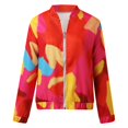 thumbnail image 2 of Vedolay Womens Suit Jackets Women's Cropped Blazer Casual Open Front Crop Blazer Jackets,Red XXL, 2 of 4