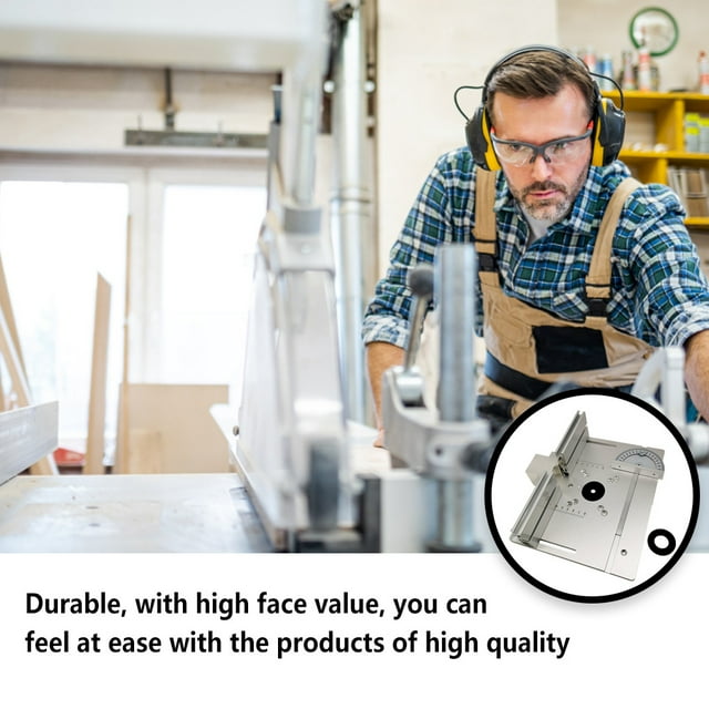 Trimmer Insert Plate Wear-resistant Working Multifunctional Accessories Waterproof Table Saw Part Electric Woods Router Plates Silver