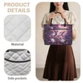 thumbnail image 5 of Yuyamidu Purple Hummingbird Fabric Laundry Basket with Front Pocket Quilted Laundry Basket Foldable Nursery Hamper Large Capacity Car Storage Basket for Home Organization, 5 of 6