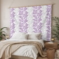 thumbnail image 3 of Purple Gray Botanical Tapestry for Bedroom Wall Hanging Tapestry,Pastoral Spring Summer Leaf Aesthetics Ceiling Backdrop Tapestries Poster Blanket Wall Decor for Teens Room Living Room Dorm 55" x 73", 3 of 8