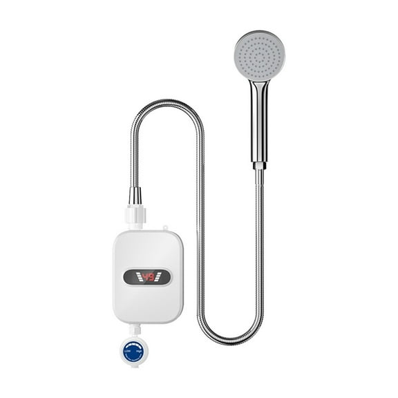 Stainless Steel Instant Water Heater Tankless Water Heater Shower Automatic Power-Off Smart Electric Water Heating For Bathroom ,Safety Protections