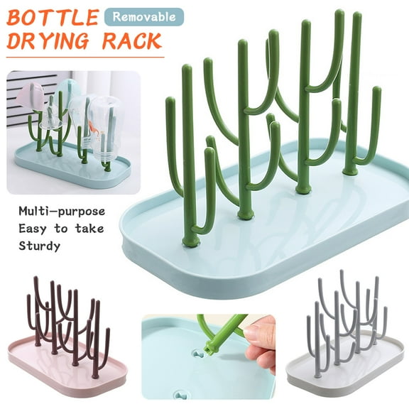 LNKOO Baby Bottle Drying Rack with Tray High Capacity Bottle Dryer Holder for Baby Bottles Teats Cups Pump Parts and Accessories