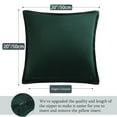 thumbnail image 6 of PiccoCasa 20"x20" Decorative Velvet Throw Pillow Covers Soft Square Cushion Cover for Sofa Couch Bedroom 1Pcs Dark Green, 6 of 7