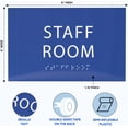 thumbnail image 3 of ADA CENTRAL SIGNS - 6" X4" Staff Room Sign - ADA Compliant Tactile Graphics Grade 2 Braille Text | Wall Mount Plastic Staff Privacy Signs for Offices, Hotels, Schools, Apartments, and Restaurants, 3 of 7