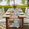thumbnail image 4 of Table Runners 72 Inches Long Dress Scarves, Brown Pink Vintage Farmhouse Kitchen Table Runner, Coffee Tablerunners, Retro Farmhouse Elegant Pastoral 16x72 Inch, 4 of 9