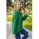 thumbnail image 2 of ABPHQTO Suéter De Mujer De Punto Verde Bubblegum Con Cuello En V Trenzado, 2 of 5