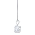 thumbnail image 3 of 2 ct Brilliant Round Cut Solitaire Natural Aquamarine 18K White Gold Pendant with 18" Chain, 3 of 3