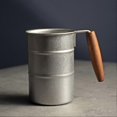 thumbnail image 3 of Industrial Vintage Stainless Steel Beer Mug - 304 Tumblers Cup with Handle for Camping, Hiking & Outdoor Drinking, 3 of 5
