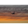 thumbnail image 2 of Terrill, Steve 24x17 White Modern Wood Framed Museum Art Print Titled - OR, Portland Airplane approaching landing, 2 of 4
