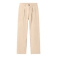 thumbnail image 6 of hoksml Women's High Waist Button Fly Wide Leg Linen Pants, Casual Cotton Blend Trousers with Pockets, 6 of 6