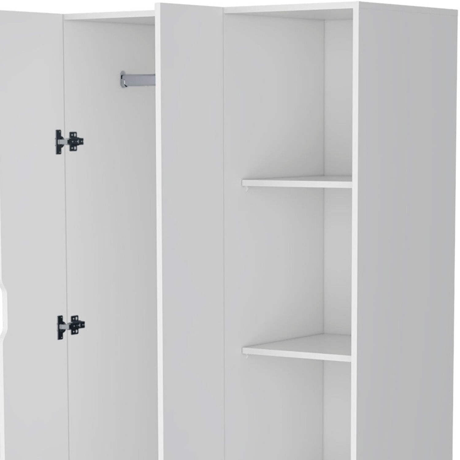 35" White Drawer Combo Dresser