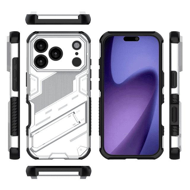 Funda GANGXUN Antigolpes para iPhone 17 Pro con Soporte Invisible, Antihuellas y Protección Completa