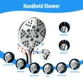 thumbnail image 5 of IUSU 11.8" Shower Head Set High Pressure Rainfall Rain Shower Head 8-Setting Handheld with Hose Silver, 5 of 8