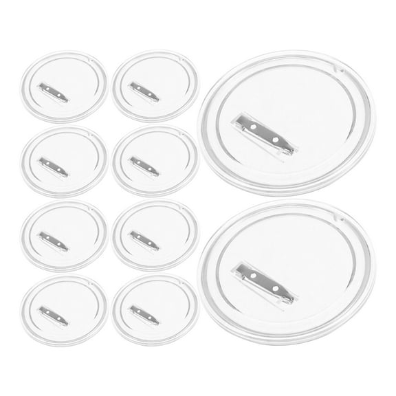 BESTYASH Sublimation Kit Acrylic Clear Button Badge 10Pcs