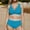 A Sky Blue, variant on HAPIMO High Waisted Bikini Sets for Women Two Piece Swimsuit Padded Knot Twist Cut Out Bathing Suit Summer Hawaiian Beach Bikini Swim White XL