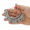 thumbnail image 2 of The Beadsmith Half-Round Finger Gauge – U.S. Sizes: 1-15, Full and Half Sizes – 29 Steel Rings with Marked Measurements – Tool for Measuring Fingers and Determining Ring Sizes, 2 of 5