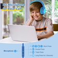 thumbnail image 4 of Auriculares con cable para niños Voopwink USB-C con micrófono y límite de volumen LED, 4 of 7