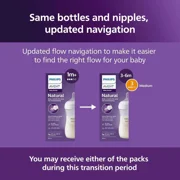 Philips Avent Natural Baby Bottle With Natural Response Nipple, Purple, 9oz 4pk, SCY903/34