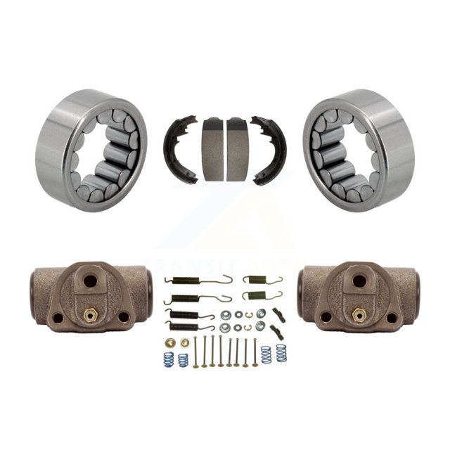 Transit Auto Rear Wheel Cylinders and Drum Shoes Hardware Bearing Kit for Car 1999-2000 Cadillac Escalade - Left Right Side (Driver Passenger) K7D-101505