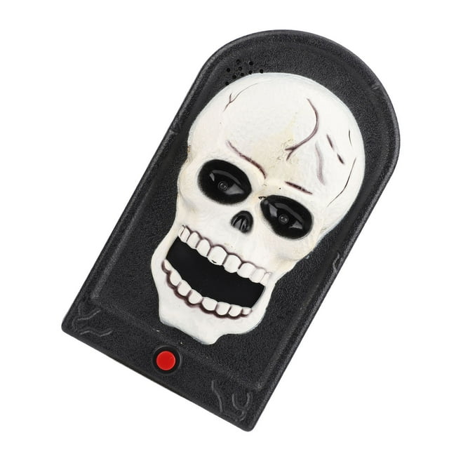 Halloween Horror Doorbell with Light Sound Decoration Prop for Bar Haunted House Escape Room Skull Shape