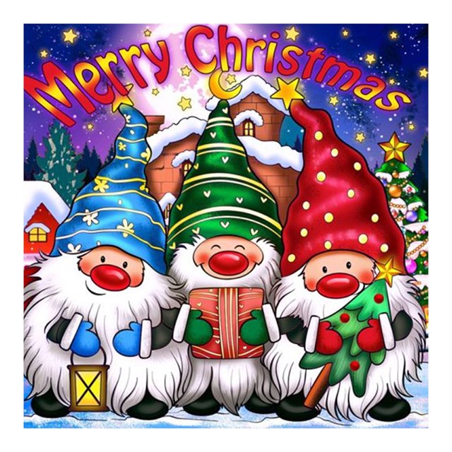 Pintura de diamante 5D DIY Taladro redondo completo Papá Noel Decoración del hogar Arte Artesanía FLhrweasw Nuevo