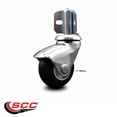 thumbnail image 2 of 2 Inch Bright Chrome Neoprene Rubber Caster – Corner Mount Bracket – SCC, 2 of 2