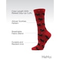 thumbnail image 3 of MeMoi Women's Holiday Scotties & Presents Crew Socks - Womens - Female, 9-11, Tango Red, 3 of 7