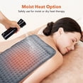 thumbnail image 2 of Electric Heating Pad with Auto Shut Off, 40×76cm Back Heating Pad with Fast Heating for Back, Neck, Shoulder(Brown), Physiotherapy Heating Blanket Hot Compress, 2 of 3