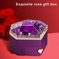 thumbnail image 5 of TNOBHG Necklace Gift Box Eternal Rose Necklace Box Acrylic Jewelry Drawer Box Preserved Roses Christmas Jewelry Case Mother's Day Jewelry Box Compact Drawer, 5 of 8