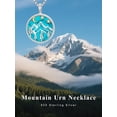 thumbnail image 2 of Dorunmo Mountain Urn Necklace for Ashes 925 Sterling Silver Cremation Jewelry Ashes Pendant for Women Forever in My Heart Keepsake (Turquoise), 2 of 10