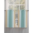 thumbnail image 5 of Teal Yellow Ombre Bathroom Window Curtain, Farmhouse Modern Gradient Art Light Filtering Coffee Kitchen Curtains, Bedroom Living Room Curtains 2 Panel 84"x54", 5 of 6