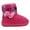 Heart Pink, variant on LAVRA Girls Classic Booties Faux Fur Lined Winter Snow Boots