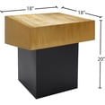 thumbnail image 3 of Meridian Furniture Palladium Textured Metal End Table in Gold, 3 of 9