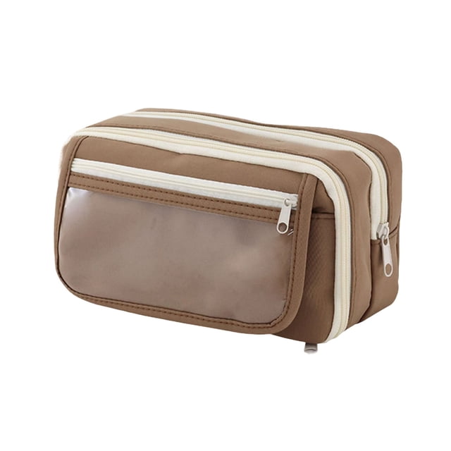 Estuche transparente de 9 capas para material escolar y maquillaje - Organizador de PVC de gran capacidad con diseño impermeable