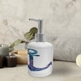 thumbnail image 3 of Ambesonne Ocean Soap Dispenser & Toothbrush Holder Set, Anchor Image Sea Marine, 2 Pcs, Purple and Blue, 3 of 6