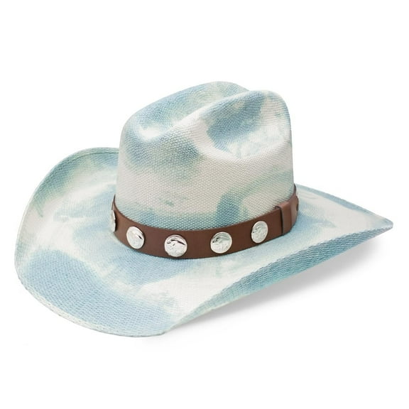 Charlie 1 Horse C1H x Lainey Wilson Hang Tight Honey Straw Cowgirl Hat US, Alpha, Medium, Denim Mix