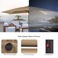 thumbnail image 3 of ACEGOSES 10 x 7ft LED Outdoor Patio Umbrellas,Aluminium Frame Table Umbrella for Garden,Deck and Pool,Taupe, 3 of 9