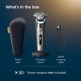 thumbnail image 6 of New Philips Norelco I9000 Prestige Rechargeable Wet & Dry Shaver with Charge Stand, Precision Trimmer and Premium Case, 6 of 8