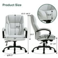 thumbnail image 7 of BestOffice Executive Chair with Lumbar Support & Swivel, 500 lb. Capacity, White, 7 of 7