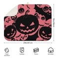 thumbnail image 2 of Halloween Pink Spooky Pumpkins and Bats Dish Drying Mat for Kitchen 1 Pack, Ultra Absorbent Microfiber Dishes Drainer Mats,18x24in(46x61cm), 2 of 4